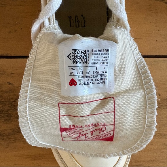 Comme Des Garçons x Converse Play High-Tops Limited Edition VGUC US 6 / 8 - Picture 13 of 15